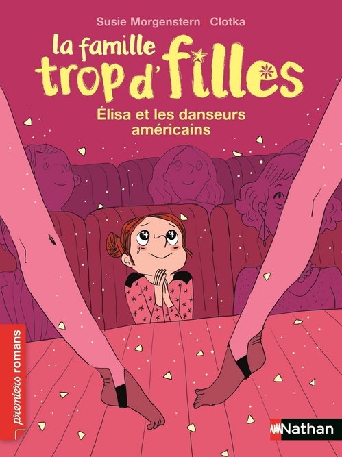 Couverture ebook de La famille trop d'filles : Elisa et les danseurs américains, de Susie Morgenstern