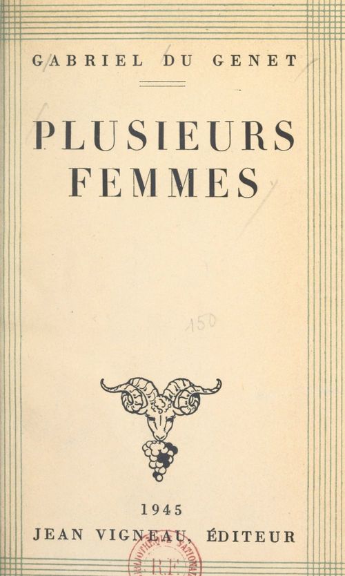 Couverture ebook de Plusieurs femmes, de Gabriel Du Genet