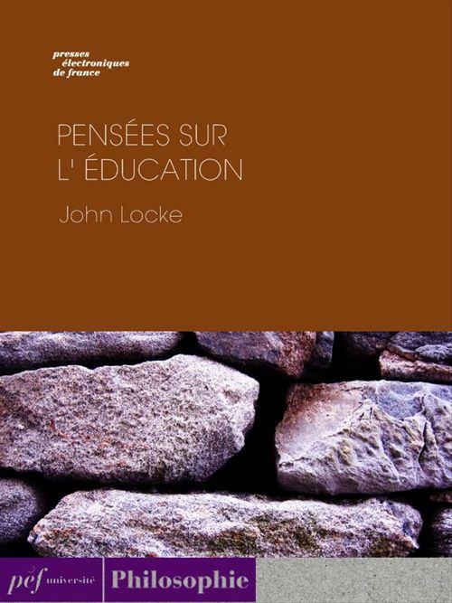 ebook cover of Pensées sur l'éducation, by John Locke