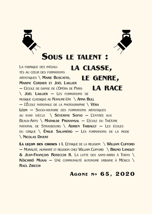 ebook cover of Sous le talent : la classe, le genre, la race, by Revue agone