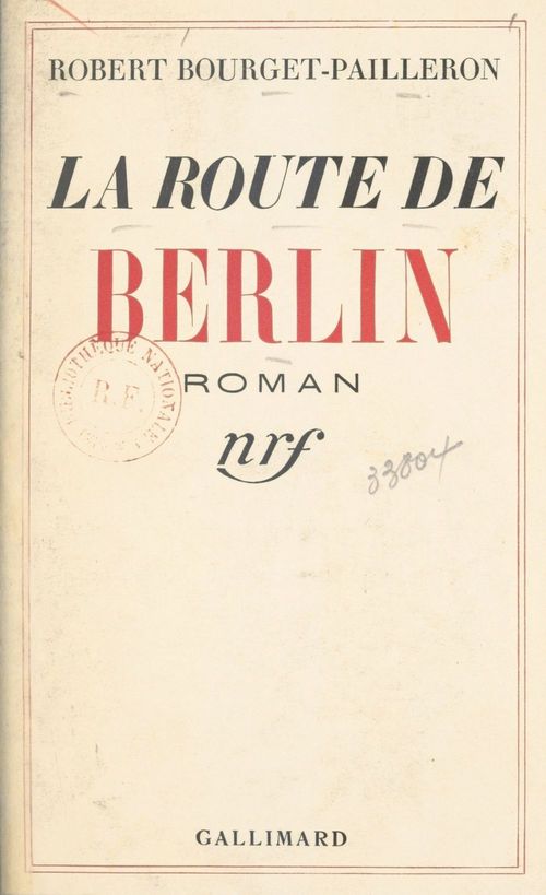 Couverture ebook de La route de Berlin, de Robert Bourget-Pailleron