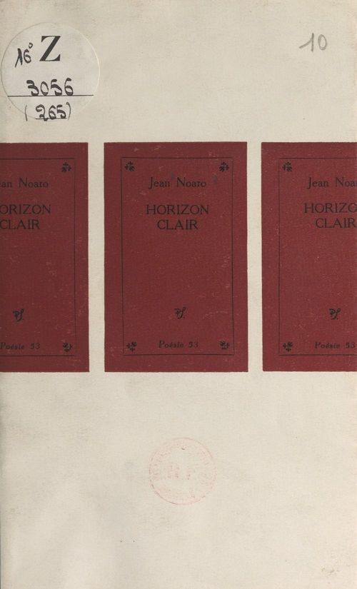 ebook cover of Horizon clair, by Jean Noaro
