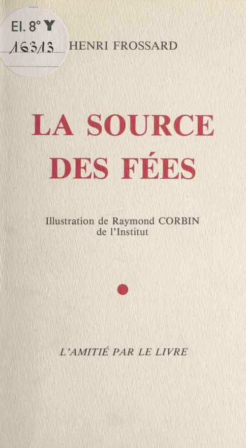 Couverture ebook de La Source des fées, de Henri Frossard