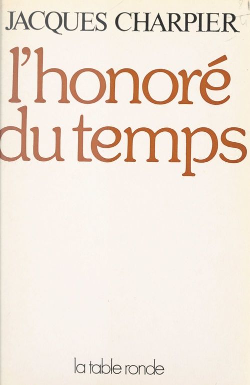 ebook cover of L'honoré du temps, by Jacques Charpier