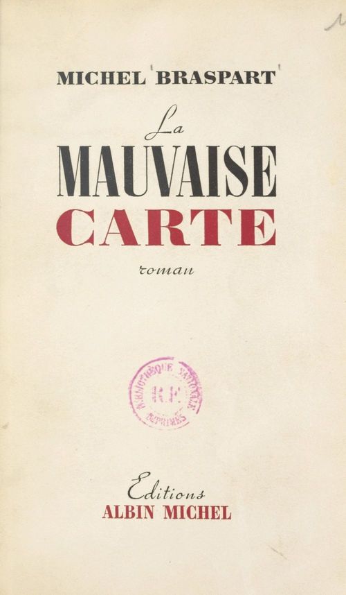 ebook cover of La mauvaise carte, by Michel Braspart