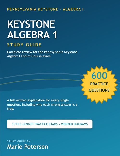 ebook cover of Keystone Algebra 1 Study Guide, by Marie Peterson