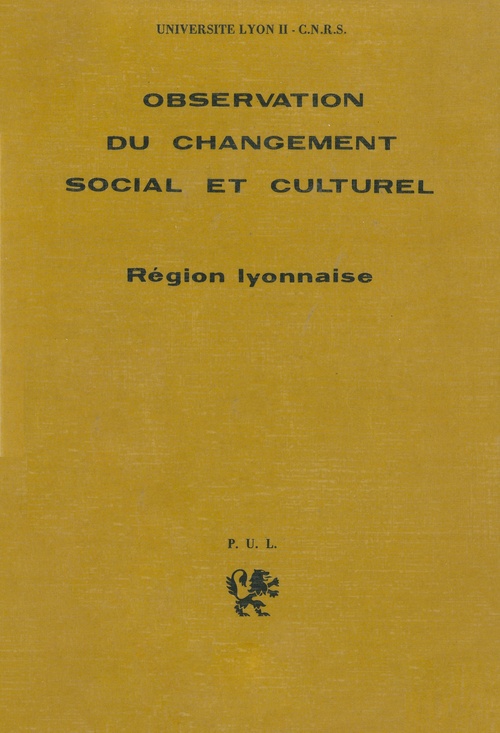 ebook cover of Observation du changement social et culturel, by Maurice Garden