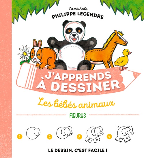 Couverture ebook de J'apprends à dessiner les bébés animaux, de Philippe Legendre