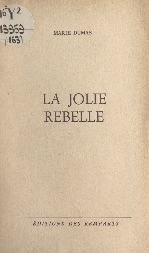 ebook cover of La jolie rebelle, by Marie Dumas