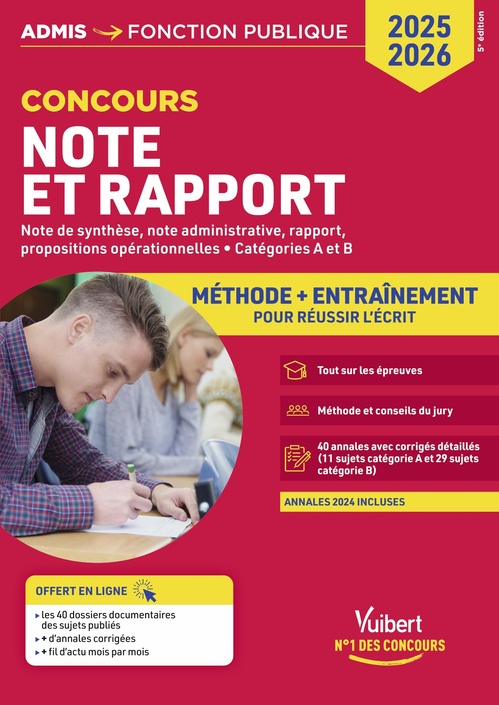 ebook cover of Note et Rapport - Méthode et entraînement intensif - 40 annales corrigées - Catégories A et B, by Fabienne GENINASCA