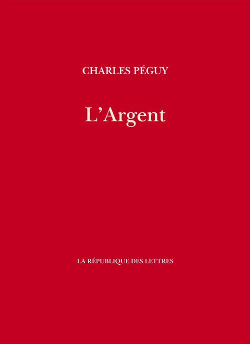 ebook cover of L'Argent, by Charles Péguy
