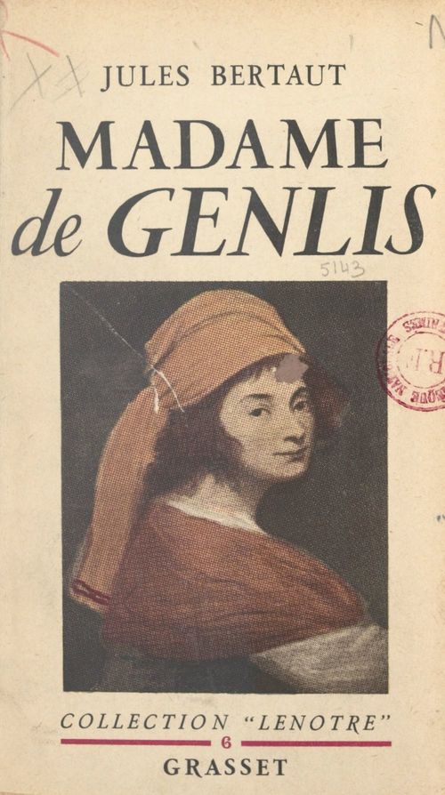 Couverture ebook de Madame de Genlis, de Jules Bertaut