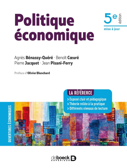 ebook cover of Politique économique, by Agnès Bénassy-Quéré, Benoît Coeuré, Pierre Jacquet, Jean Pisani-Ferry