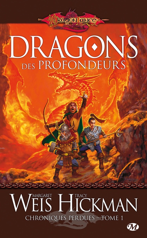 ebook cover of Chroniques perdues, T1 : Dragons des profondeurs, by Tracy Hickman, Margaret Weis