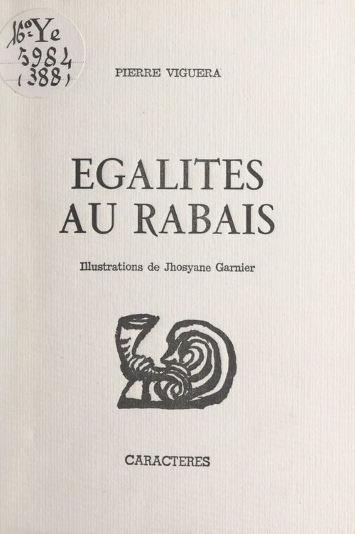 Couverture ebook de Égalités au rabais, de Pierre Viguera