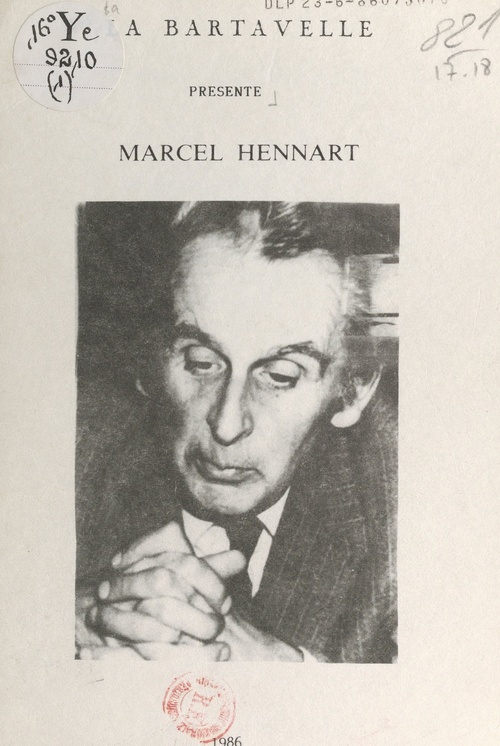 ebook cover of Poèmes inédits, by Marcel Hennart