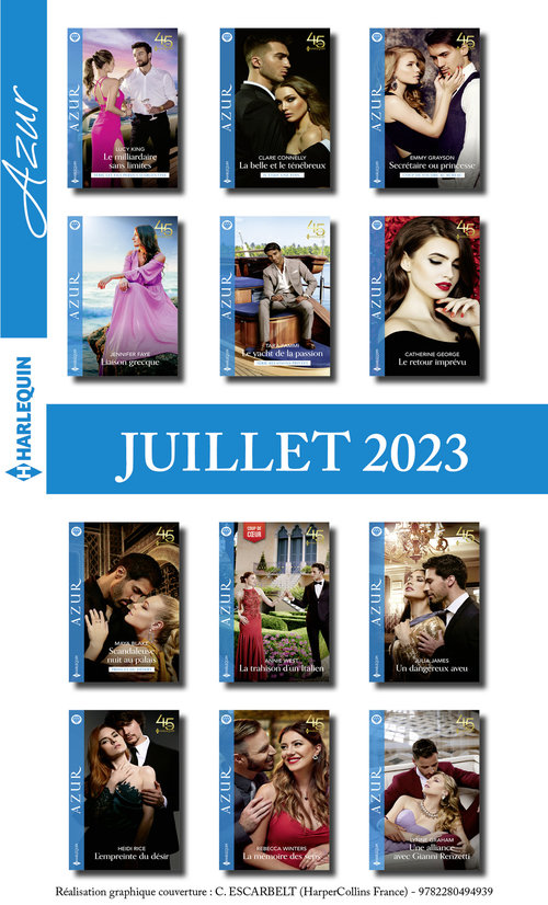 Couverture ebook de Pack mensuel Azur - 11 romans + 1 titre gratuit (Juillet 2023), de Collectif