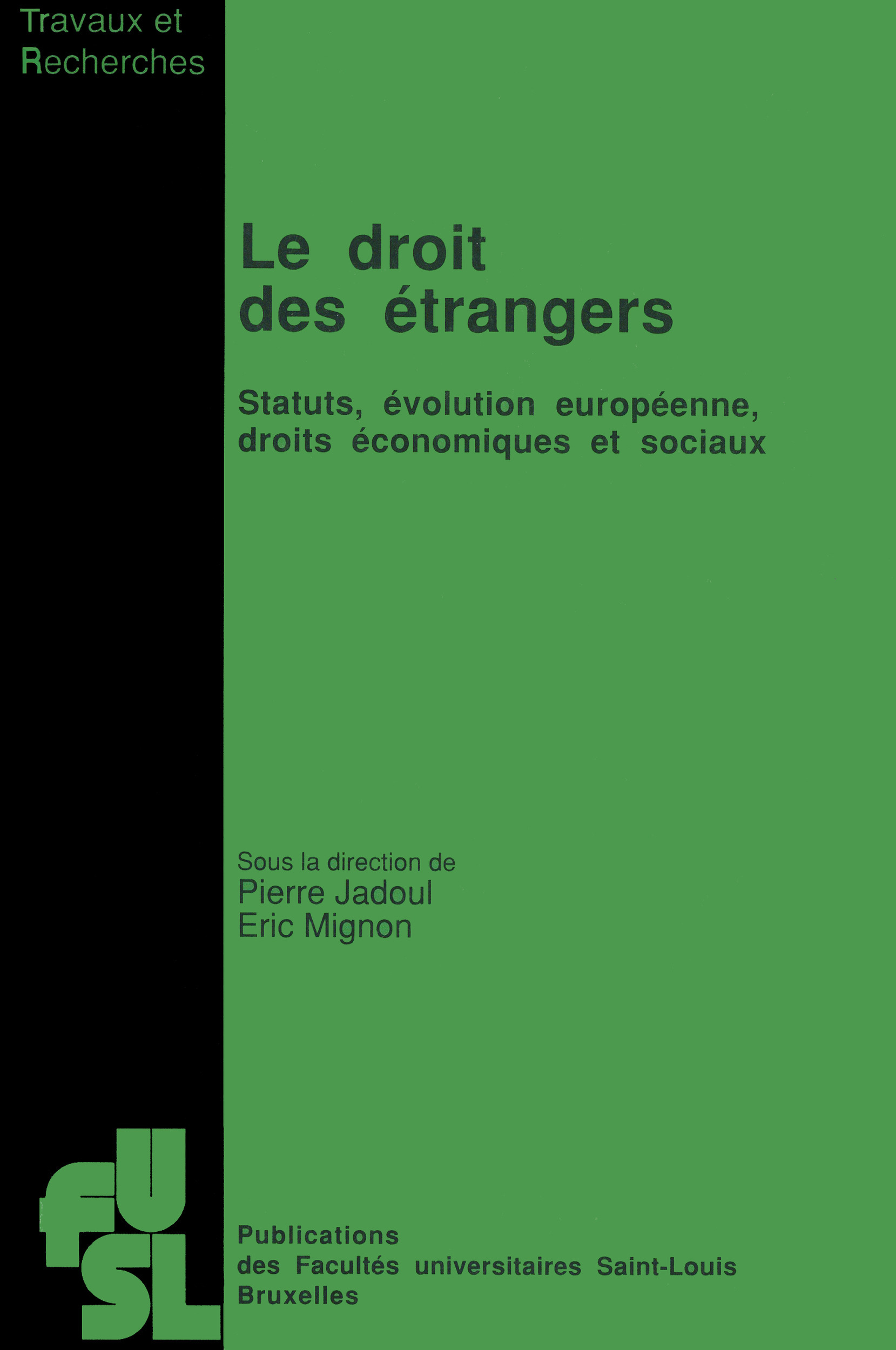 ebook cover of Le droit des étrangers, by