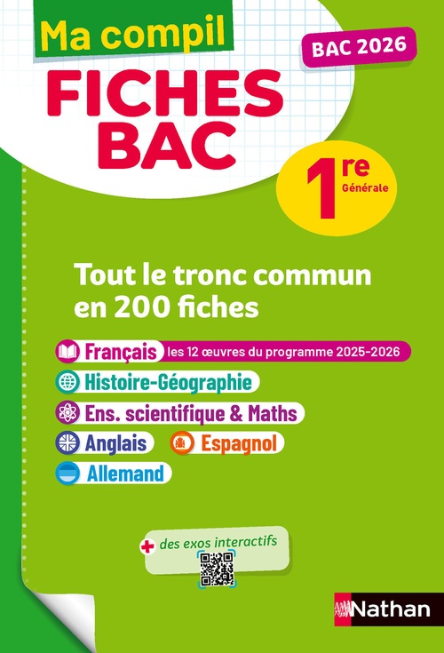 Couverture ebook de Ma Compil Fiches BAC 1re, de Evelyne Pons-Soumah