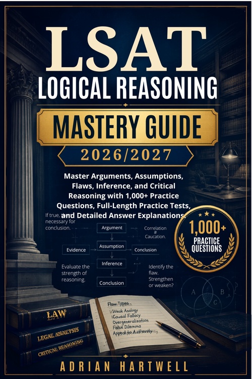 ebook cover of LSAT LOGIC GAMES MASTERY GUIDE 2026/2027, by Adrian Hartwell