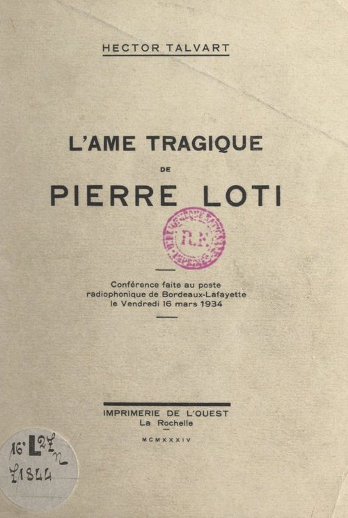 ebook cover of L'âme tragique de Pierre Loti, by Hector Talvart