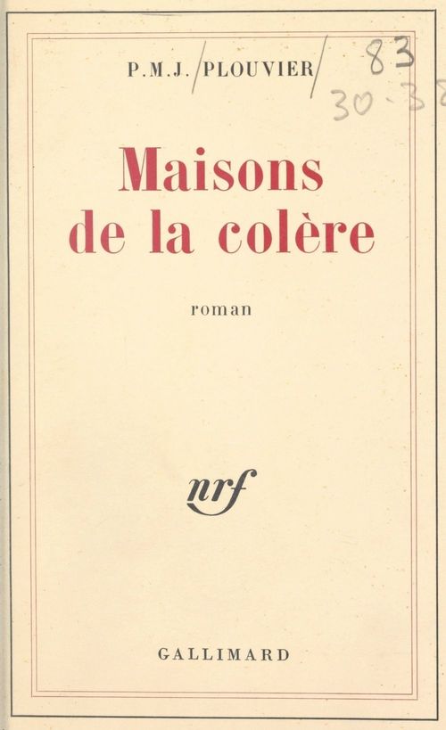 Couverture ebook de Maisons de la colère, de Paule Plouvier