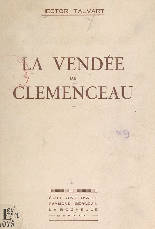 ebook cover of La Vendée de Clemenceau, by Hector Talvart
