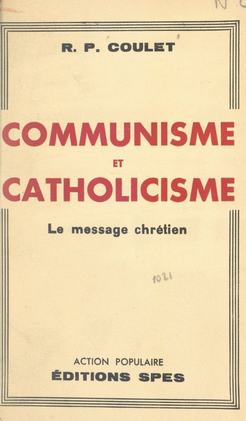 Couverture ebook de Communisme et catholicisme, de Paul Coulet