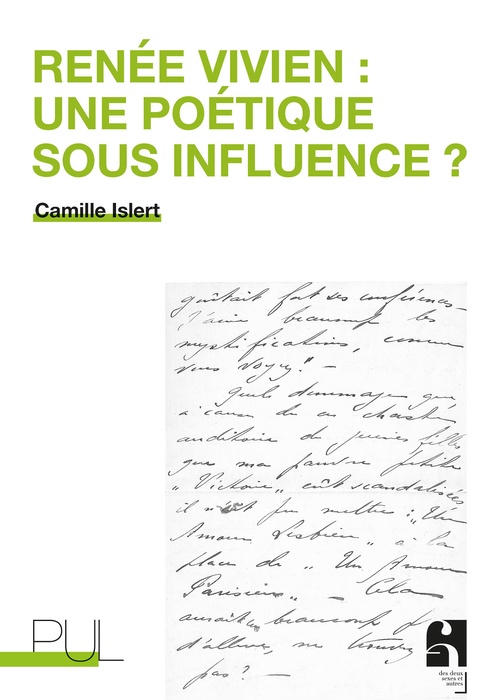 Couverture ebook de Renée Vivien : une poétique sous influence ?, de Camille Islert