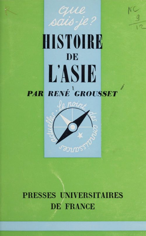 Couverture ebook de Histoire de l'Asie, de Pierre Amiet, René Grousset, Jeannine Auboyer