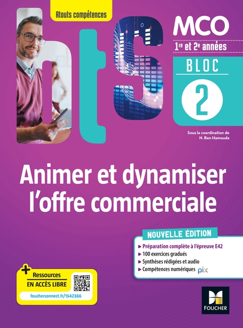 ebook cover of BLOC 2 - Animer et dynamiser l'offre commerciale - BTS MCO  1re & 2e années - Éd.2022 Epub FXL, by Jean-Patrick Augeard, Caroline Baud, Nadia Ben Hamouda, Catherine Guillien, Florence Lamolière
