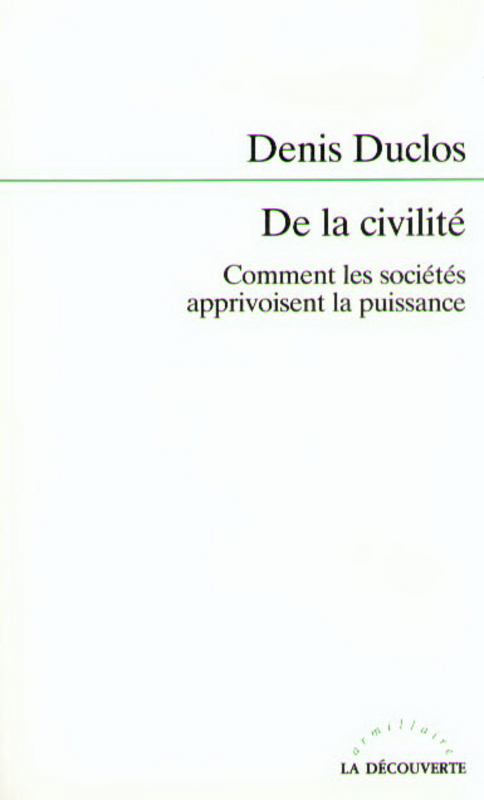 Couverture ebook de De la civilité, de Denis Duclos
