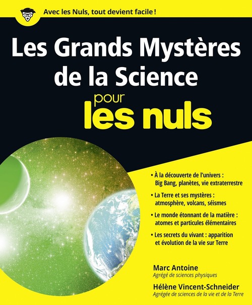 Couverture ebook de Les Grands mystères de la science Pour les Nuls, de Marc Antoine, Hélène Vincent-schneider