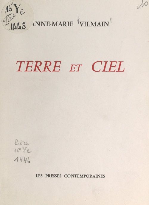 Couverture ebook de Terre et ciel, de Anne-Marie Vilmain
