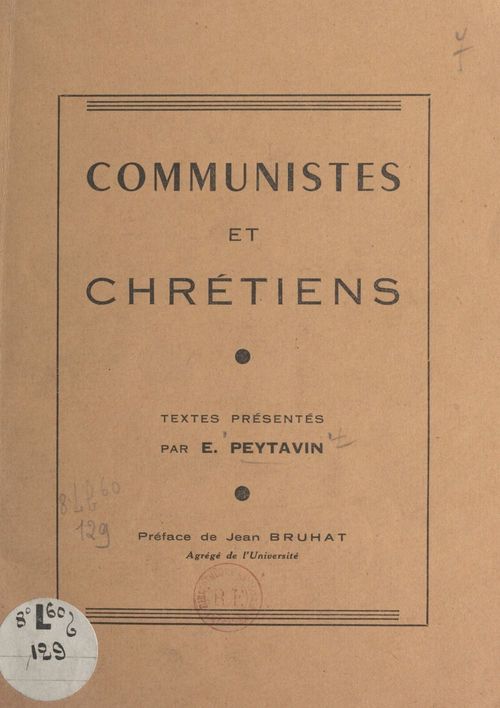 ebook cover of Communistes et chrétiens, by Emile Peytavin