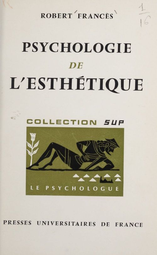 Couverture ebook de Psychologie de l'esthétique, de Robert Frances