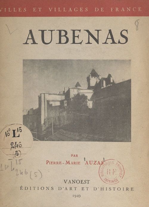 Couverture ebook de Aubenas, de Pierre-Marie Auzas
