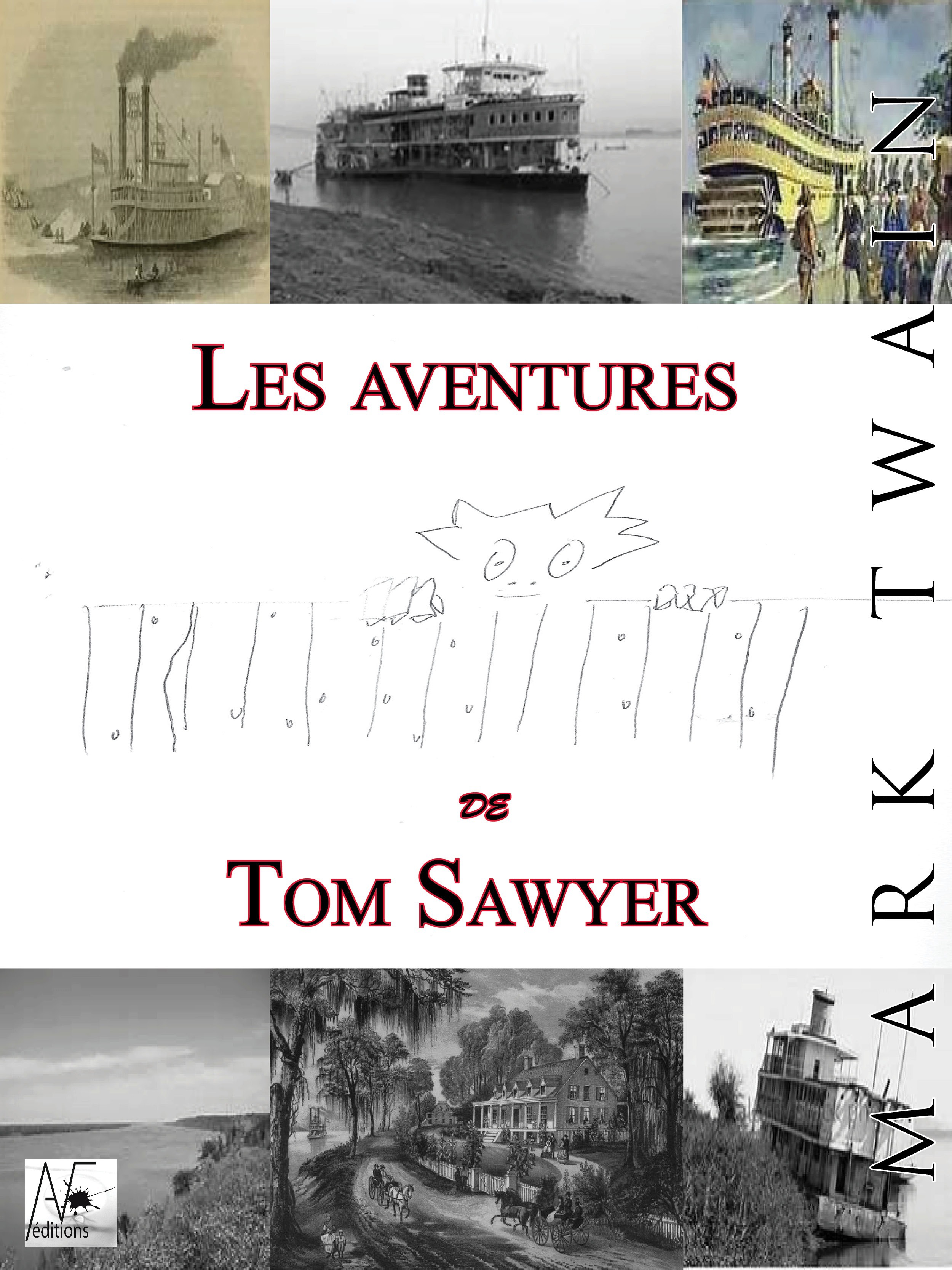 ebook cover of Les aventures de Tom Sawyer, by Mark Twain