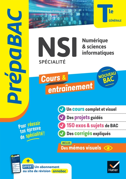 ebook cover of Prépabac - NSI Tle générale (spécialité) - Bac 2027, by Guillaume Connan, Vojislav Petrov, Gérard Rozsavolgyi, Laurent Signac