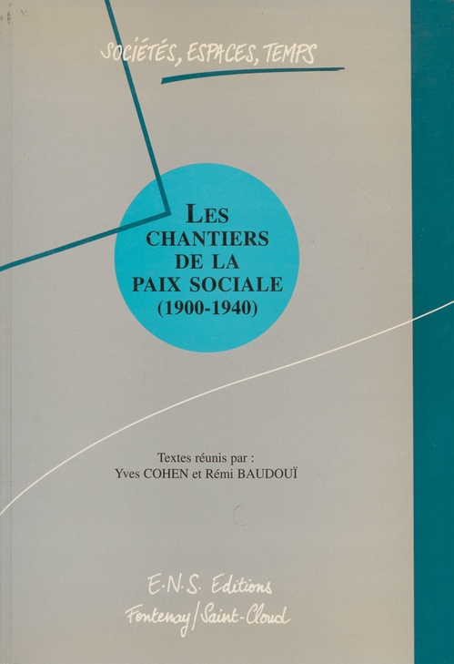 Couverture ebook de Les chantiers de la paix sociale, de