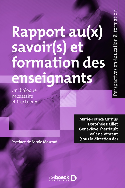 ebook cover of Rapport au(x) savoir(s) et formation des enseignants, by Collectif