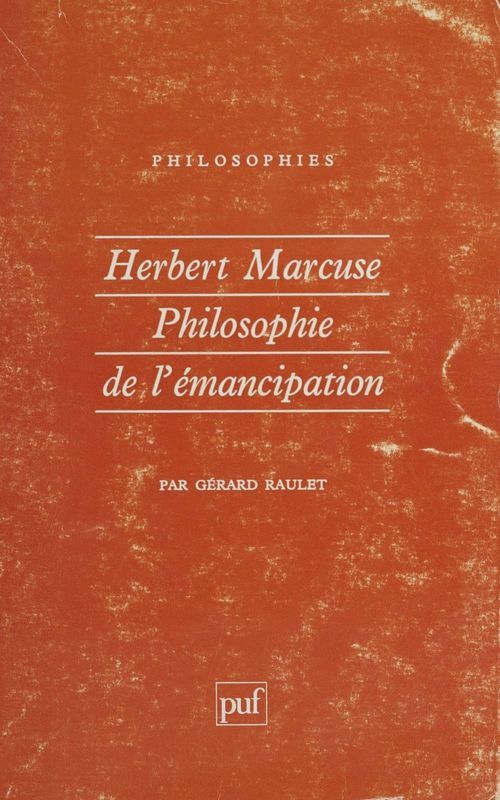 ebook cover of Herbert Marcuse, by Gérard Raulet