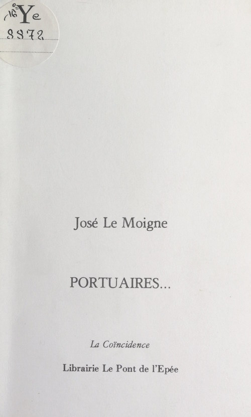 Couverture ebook de Portuaires..., de Jose Le Moigne