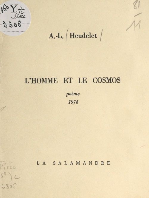 Couverture ebook de L'homme et le cosmos, de A.-L. Heudelet