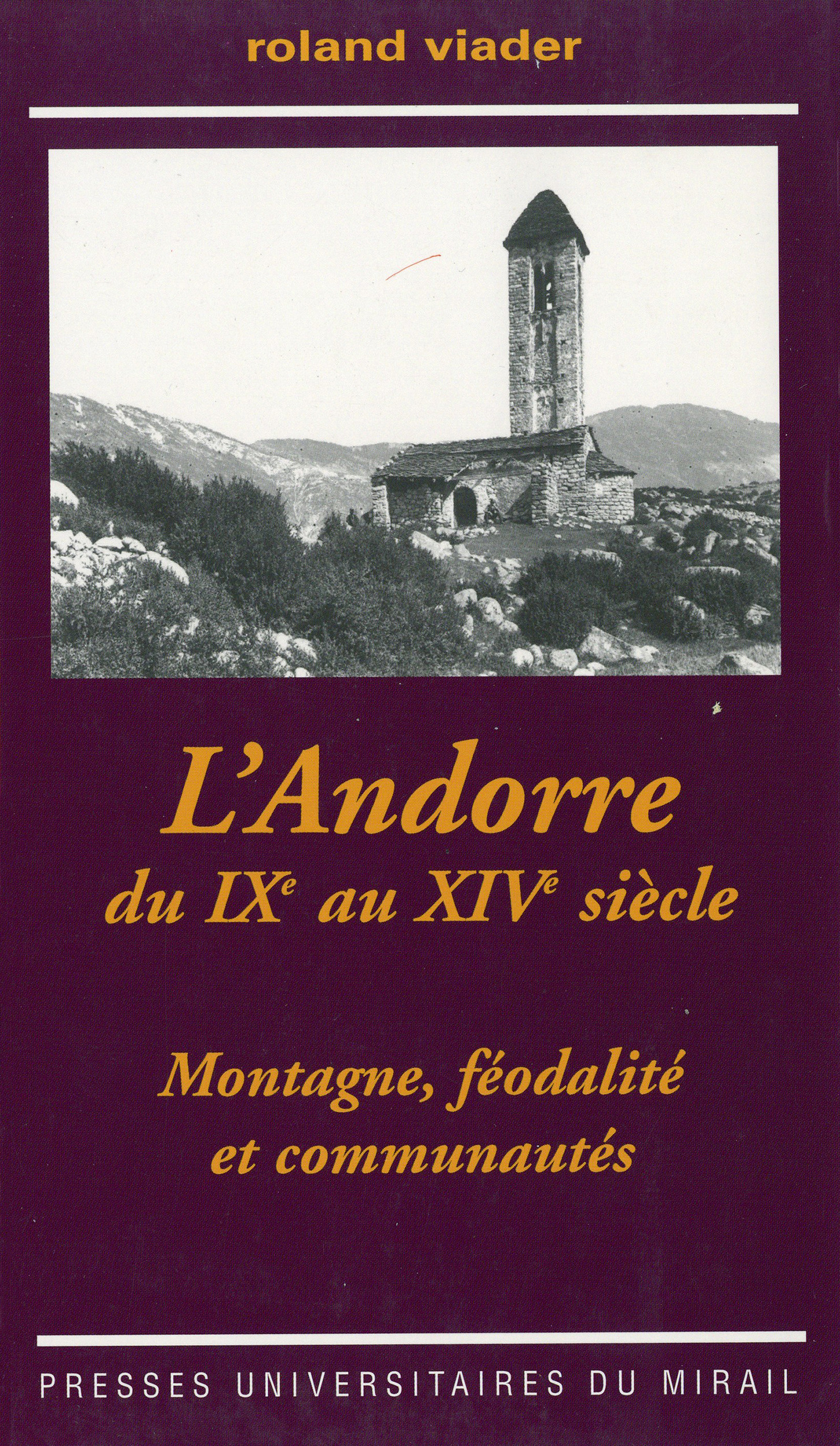 Couverture ebook de L´Andorre du ixe au xive siècle, de Roland Viader