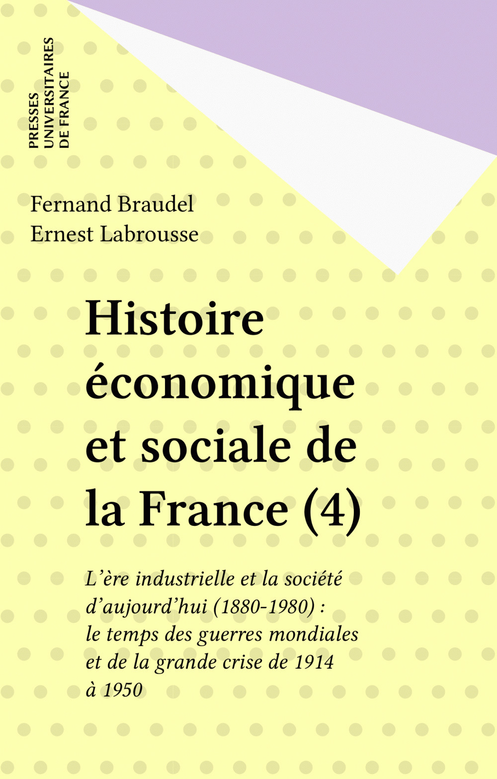 ebook cover of Histoire économique et sociale de la France (4), by