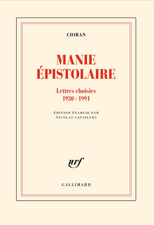Couverture ebook de Manie épistolaire. Lettres choisies,1930-1991, de Emil Cioran