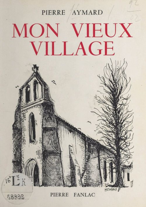 Couverture ebook de Mon vieux village, de Pierre Aymard