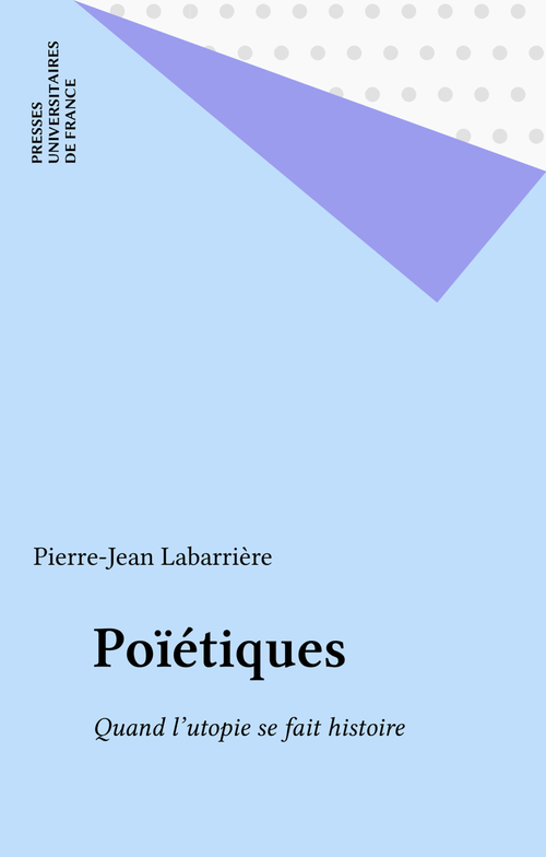 ebook cover of Poïétiques, by Pierre-jean Labarrière