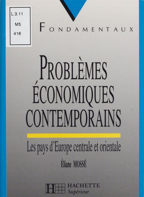 Couverture ebook de Problèmes économiques contemporains, de Eliane Mossé